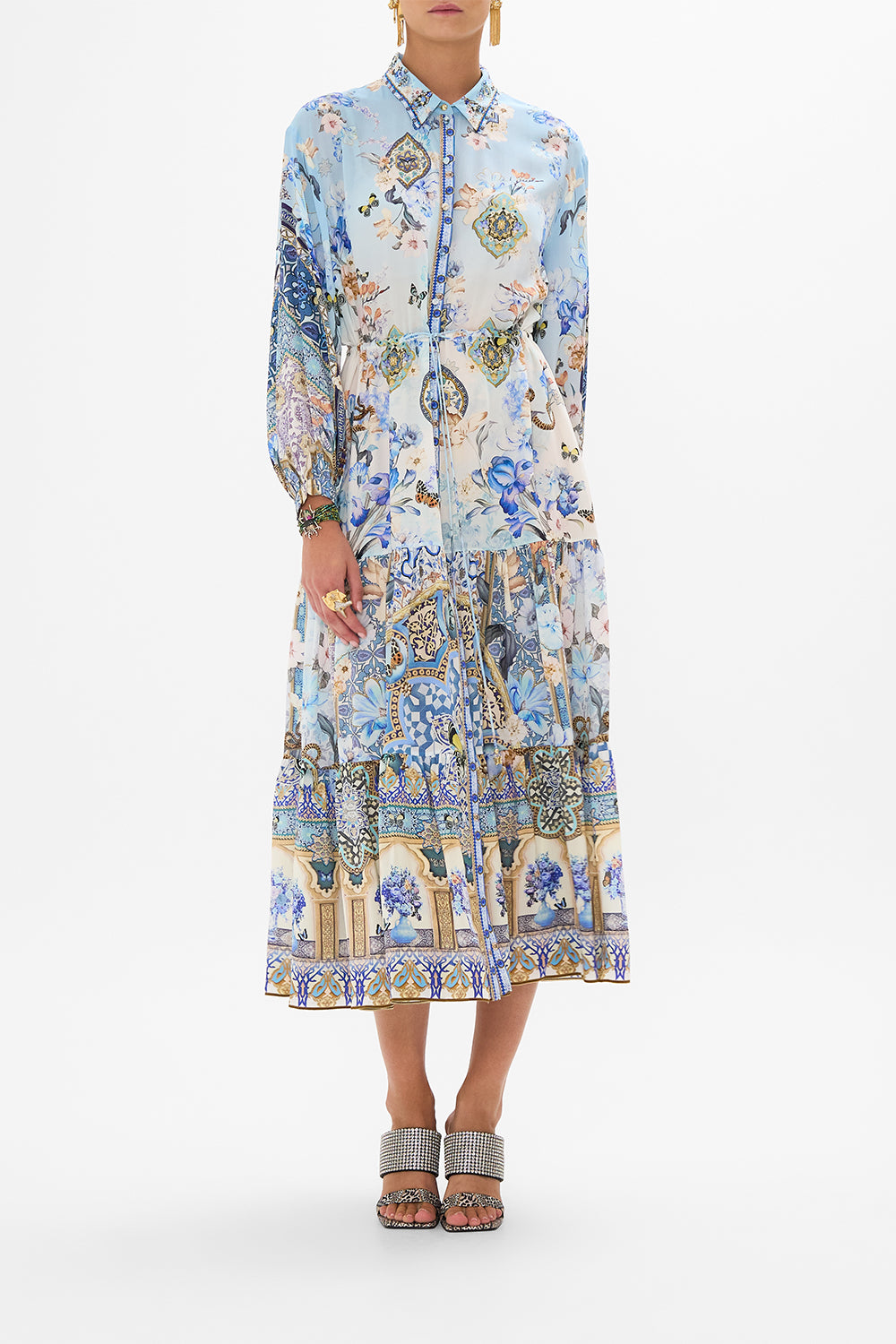 Tiered Long Shirt Dress - Al Manial Palace Memoirs