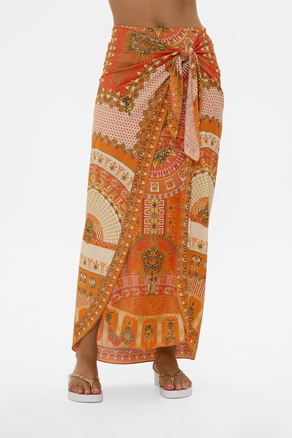 Layered Long Sarong With Front Tie - The Obelisk Gate - Image 4