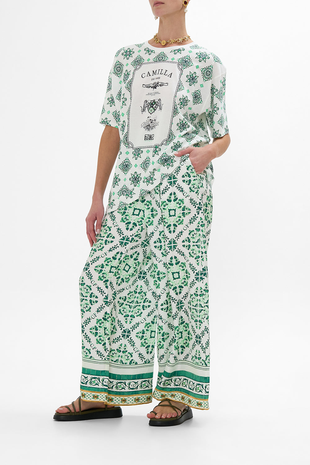 Tuck Front Pant - Corridor Of Calm - Image 4