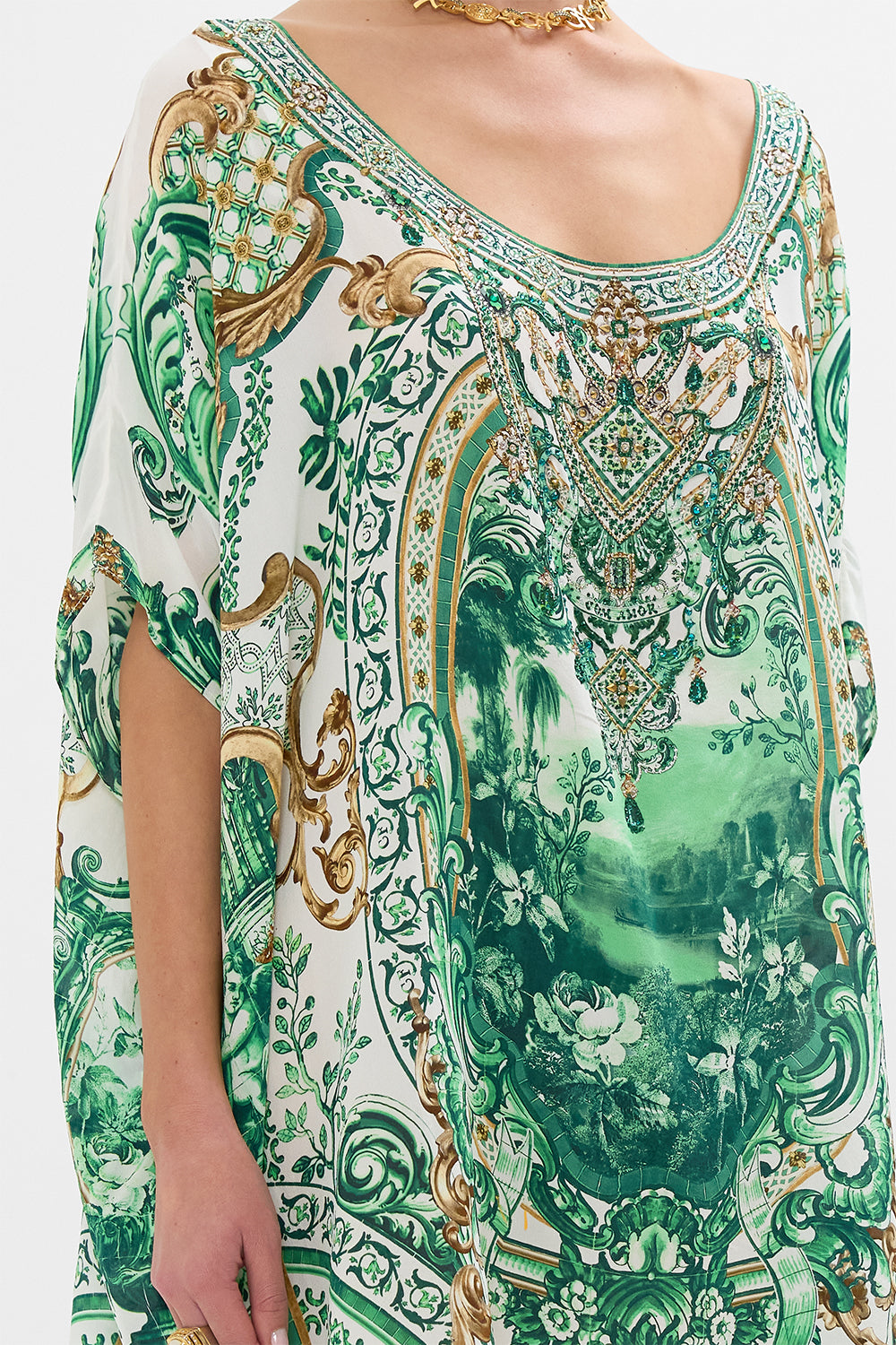 Short Round Neck Kaftan - Corridor Of Calm - Image 5