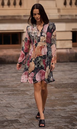 Roslyn Floral Frill Dress
