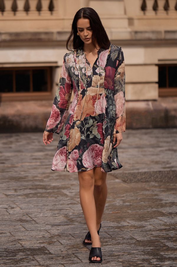 Roslyn Floral Frill Dress