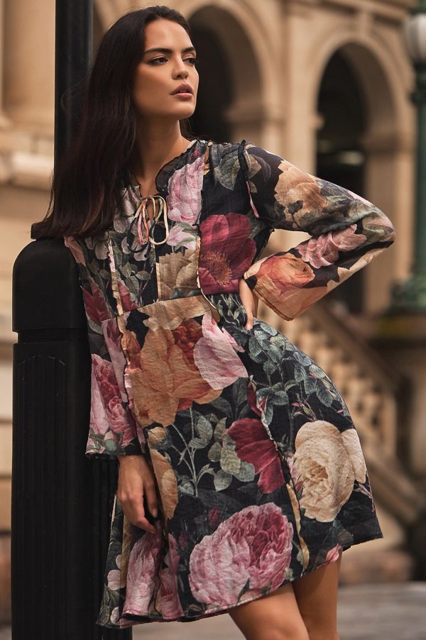 Roslyn Floral Frill Dress - Image 3