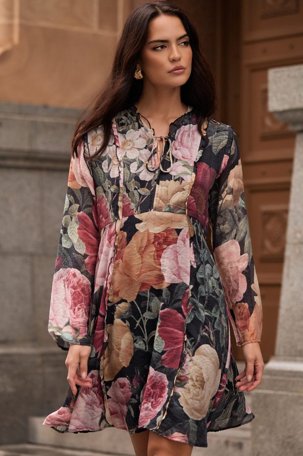 Roslyn Floral Frill Dress - Image 4