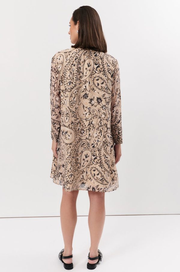 Odetta Long Sleeve Print Frill Dress - Image 4