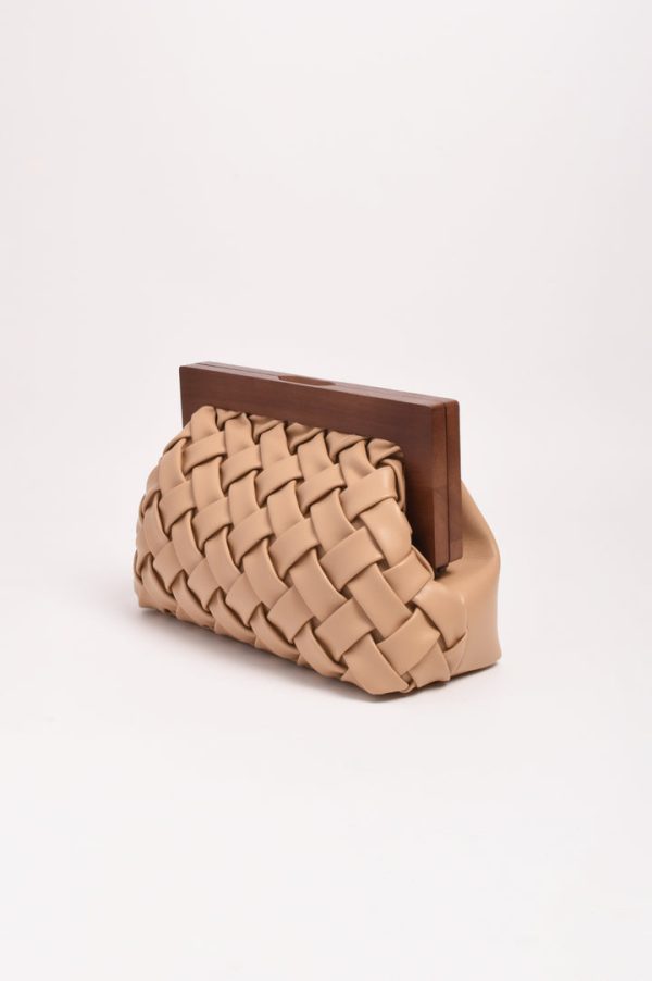 Vivienne Weave Timber Frame Clutch - Image 3
