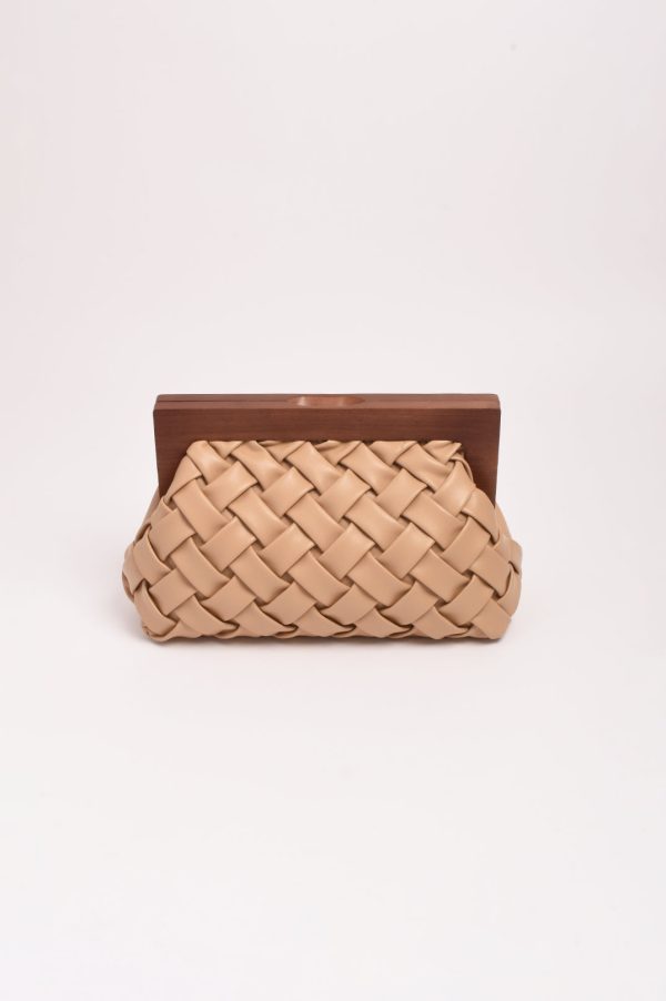 Vivienne Weave Timber Frame Clutch - Image 4