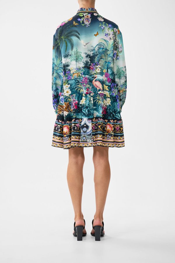 Long Sleeve Tiered Short Dress -Basked In Baroque - Image 3