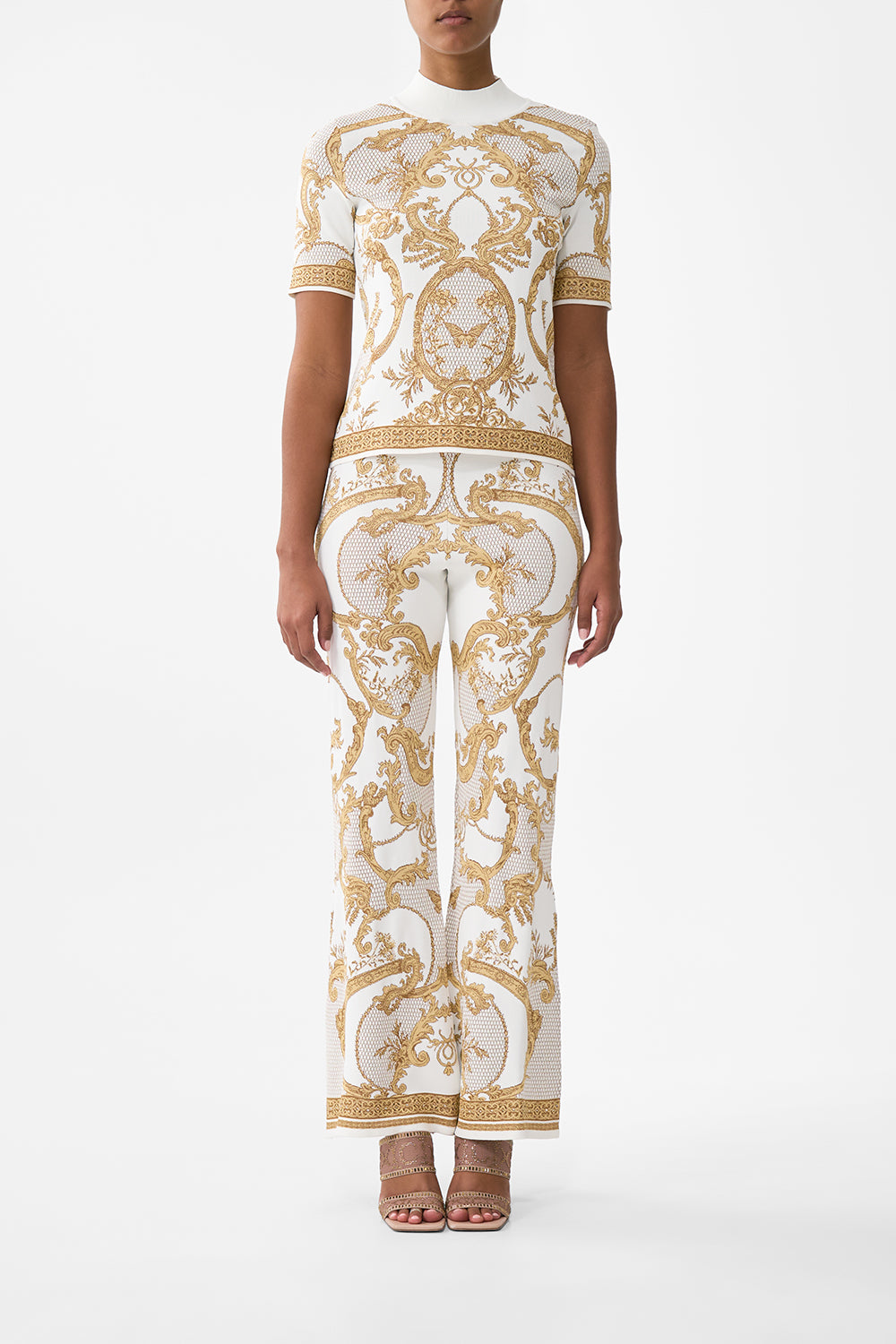 Cap Sleeve Mock Neck Knit Top - Dressing Room Drama - Image 2