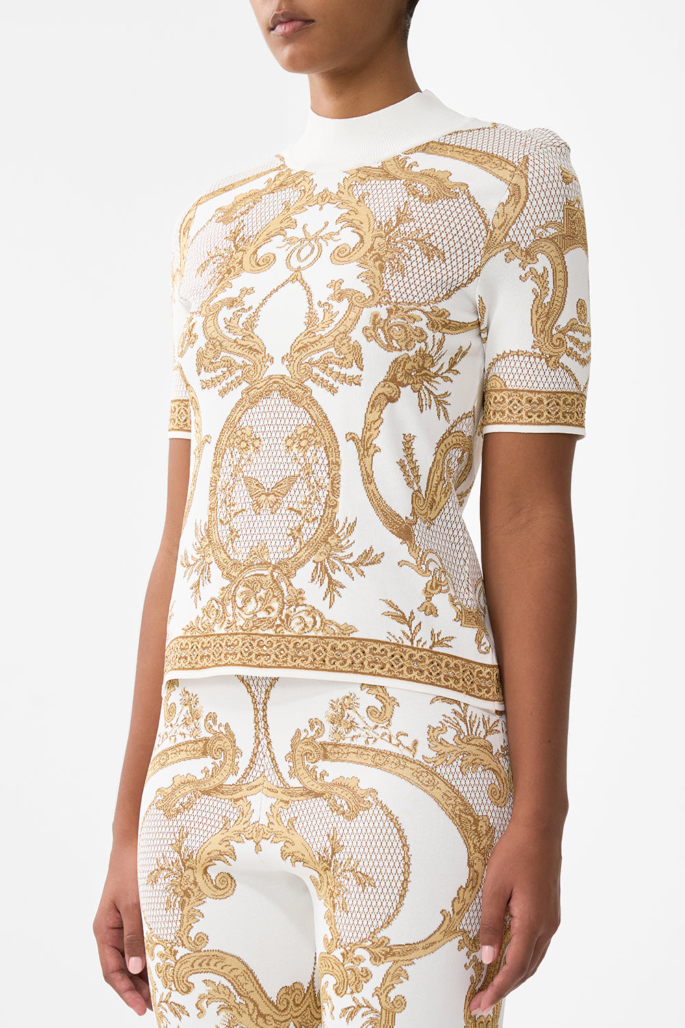 Cap Sleeve Mock Neck Knit Top - Dressing Room Drama