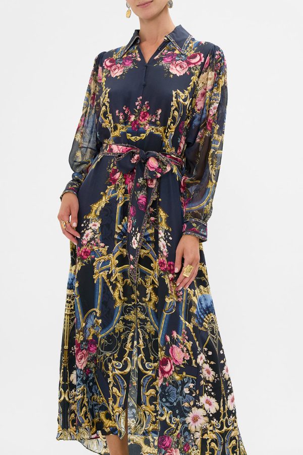 Curved Collar Shirt Dress - Ornate On A Plate - Image 4