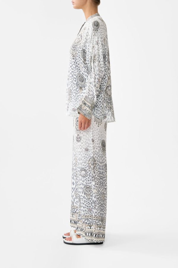Relaxed Placket Detail Shirt - Marble Heaven - Image 5