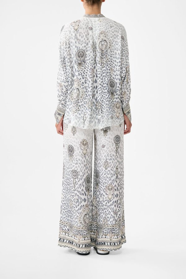 Relaxed Placket Detail Shirt - Marble Heaven - Image 6