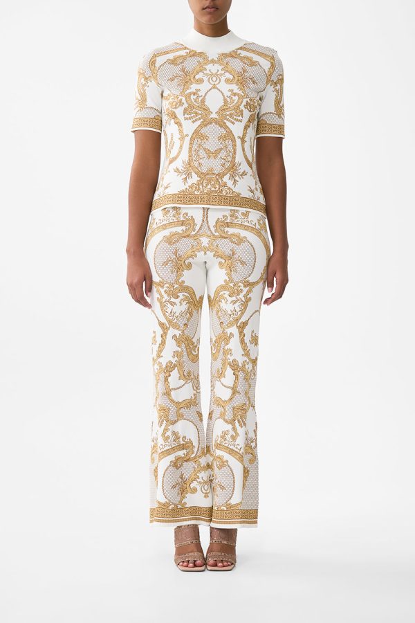 Flared Jacquard Knit Pant - Dressing Room Drama