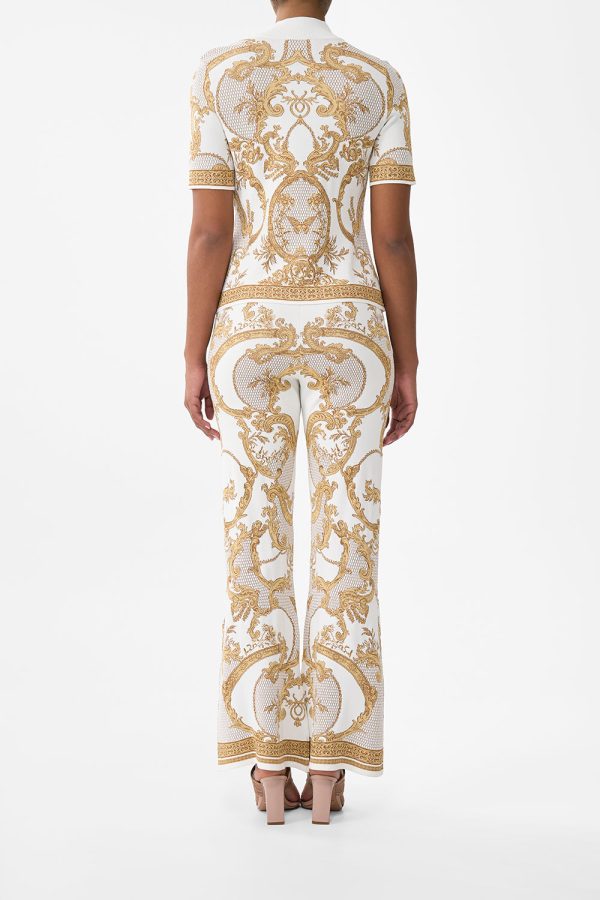 Flared Jacquard Knit Pant - Dressing Room Drama - Image 4