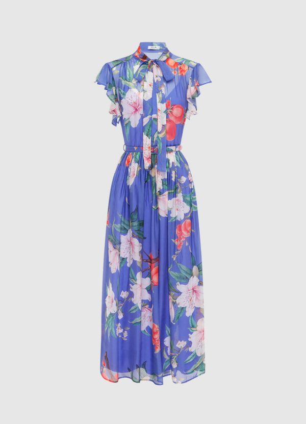 Grace Flutter Sleeve Midi Dress - Moonlight - Image 6