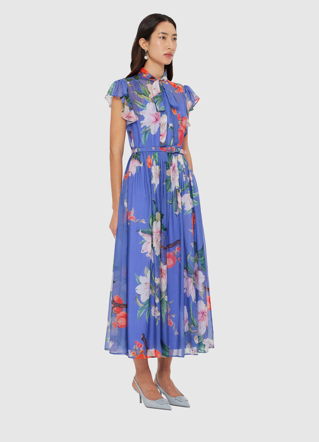 Grace Flutter Sleeve Midi Dress - Moonlight - Image 2