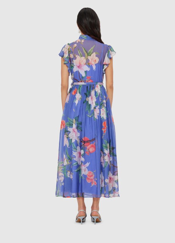 Grace Flutter Sleeve Midi Dress - Moonlight - Image 3