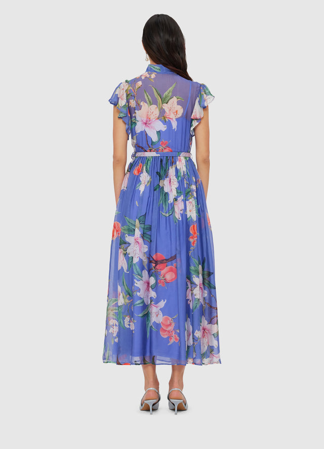 Grace Flutter Sleeve Midi Dress - Moonlight - Image 3