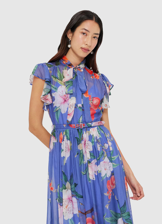 Grace Flutter Sleeve Midi Dress - Moonlight - Image 5