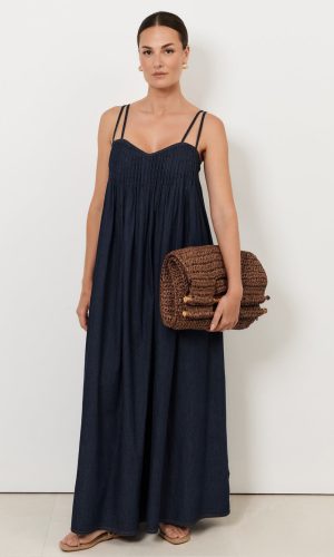 Indra Denim Maxi Dress