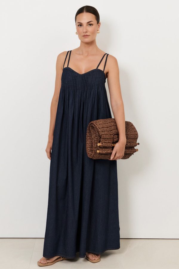 Indra Denim Maxi Dress