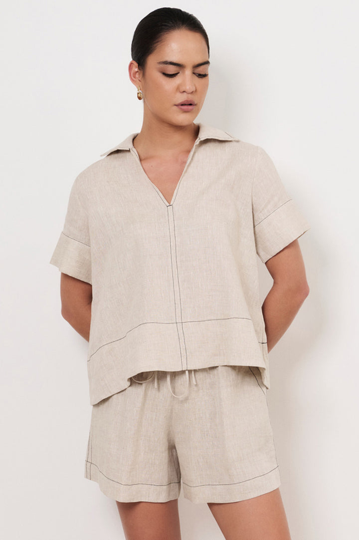 Solace Stitch Linen Top - Image 4