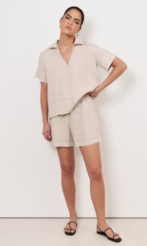 Billy Stitch Linen Short
