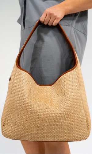 Arcadia Weave Tote -Tan/Natural