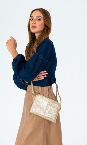 Bowery Wallet - Light Gold Crinkle