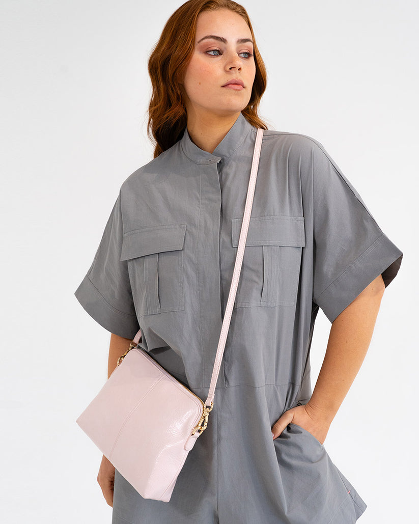 Large Burbank Crossbody - Blush Crinkle - Image 2