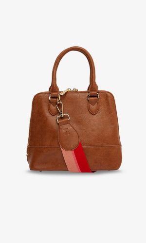 Fairfax Top Grip Bag - Tan Pebble