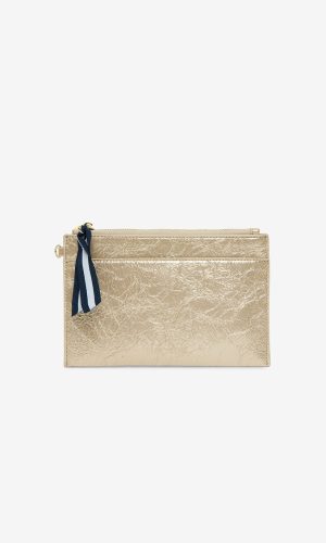 New York Coin Purse - Light Gold Crinkle