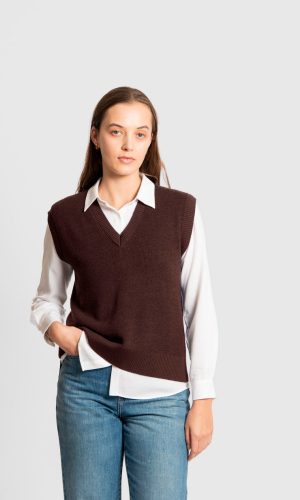 Choc Step Hem Fishermans Rib