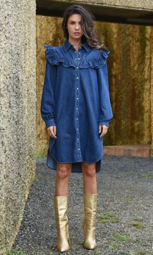 RUFFLE & ROLL DRESS