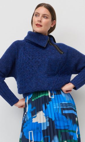 ZIP COLLAR SWEATER