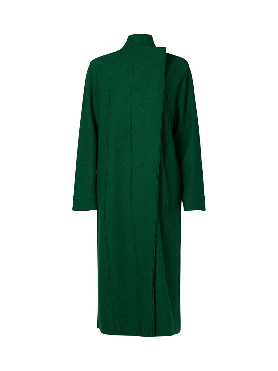 COLLARED BOILED WOOL COAT - Image 2